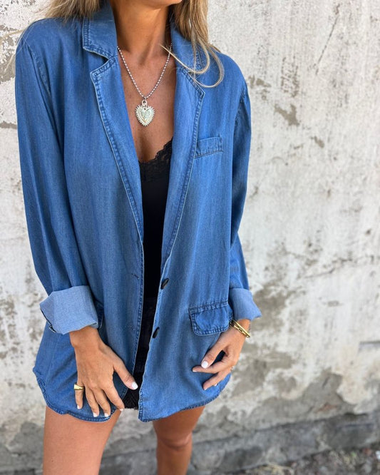 Miranda™ | Elegant Denim Blazer