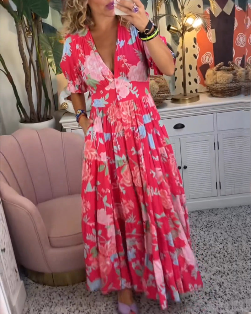 Sierra | Elegant Maxi Floral Dress