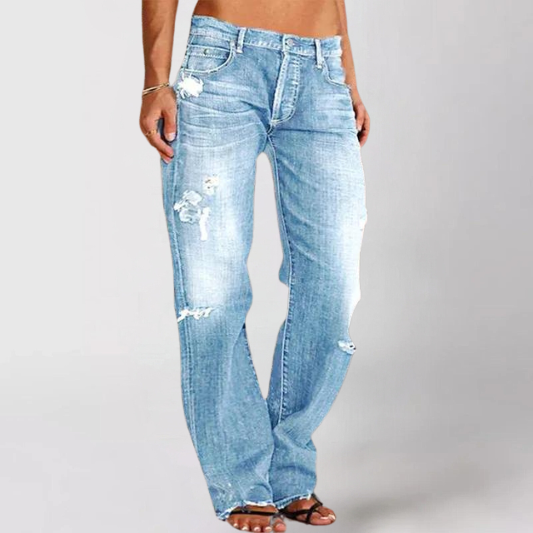 Viktoria - Loose, wide denim jeans for women