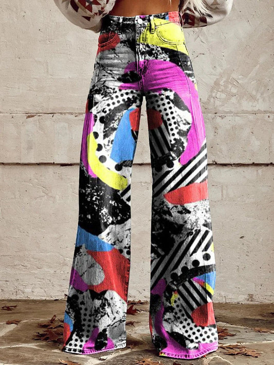 Audrey | Trendy Colorful Printed Jeans