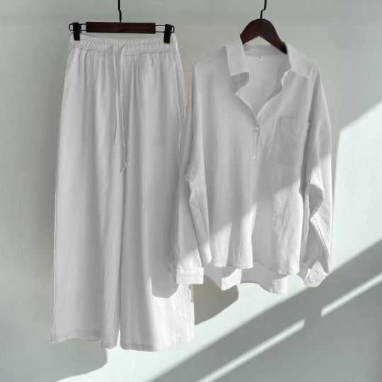 Yvonne | 2-delige set - Blouse & wijde broek