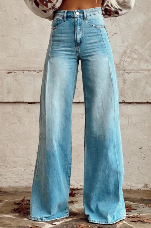 Susan | Stylish Wide Leg Denim Pants