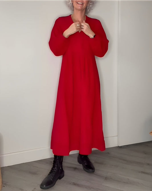 Gerda™ | Slimming Long Dress with V-Neck