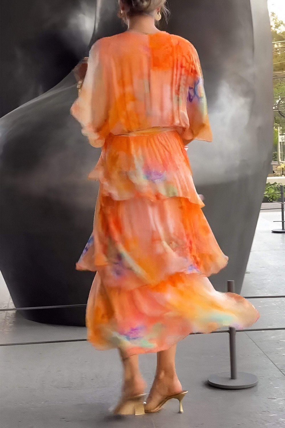 Megan | Elegant Watercolor Maxi Dress
