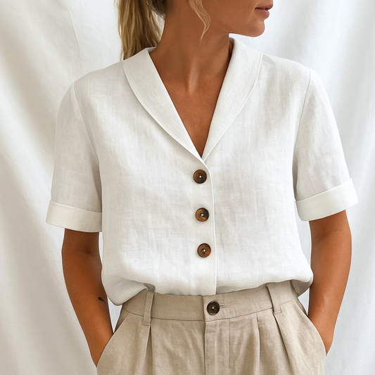 Marie™ | Elegant plain blouse