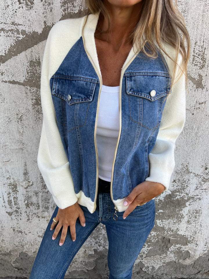 Tessa™ | Casual jack met ritssluiting en V-hals