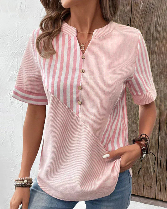 Frederique™ | Elegant striped blouse