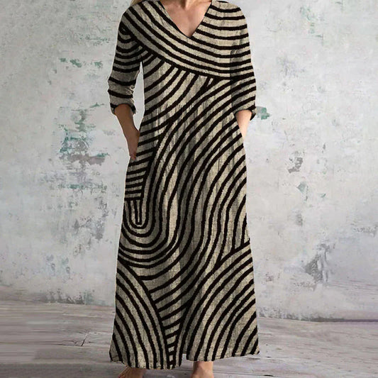 Angela™ | Vintage striped dress
