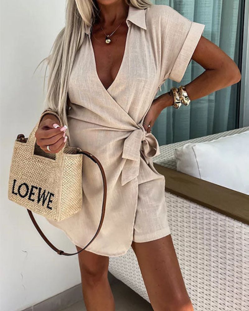 Louise™ | Elegante Korte Mouw Jumpsuit