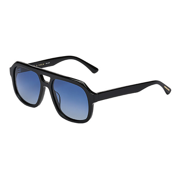 Caldiero Black Blue Lens Solbrille - PREMIUM | MEN