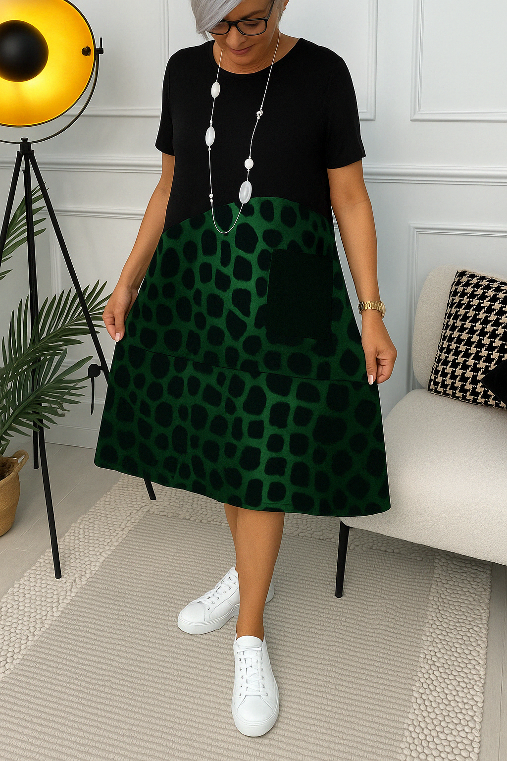 Tineke™ | Elegante jurk met korte mouwen