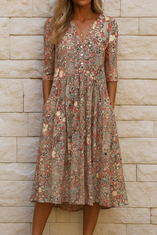 Miranda™ | Elegant dress with a V-neck