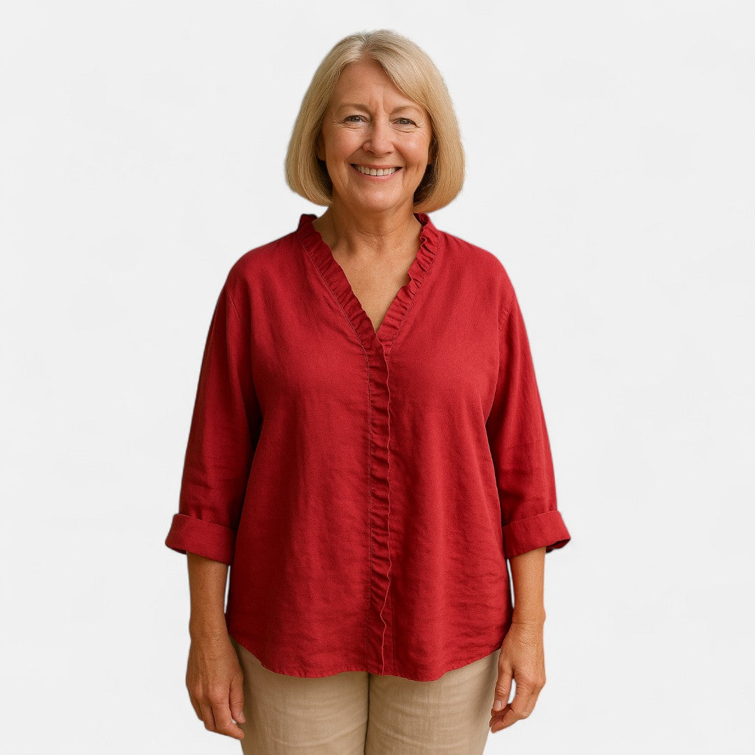 Nina™ | Cozy Ruffle Blouse
