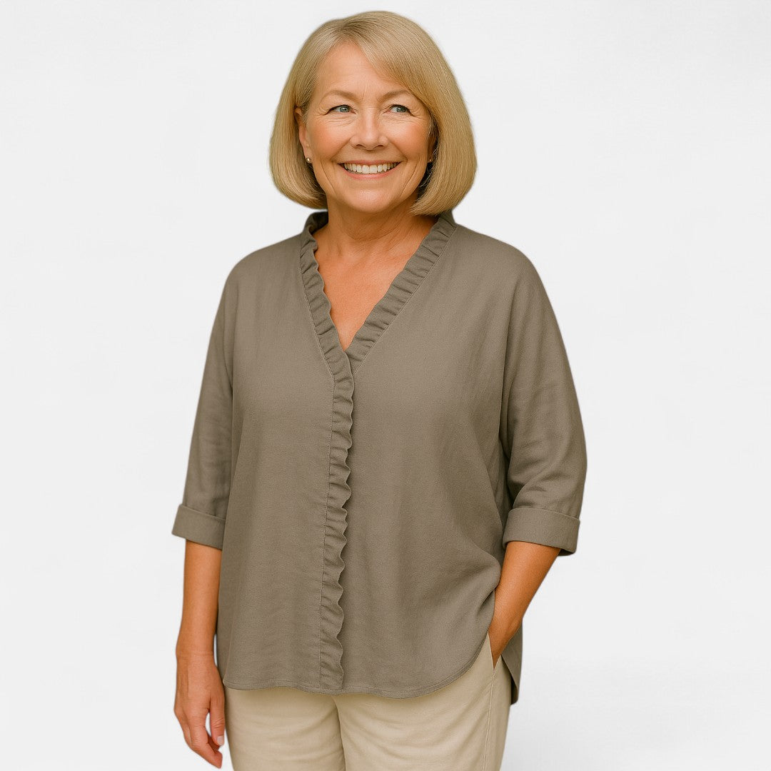 Nina™ | Cozy Ruffle Blouse