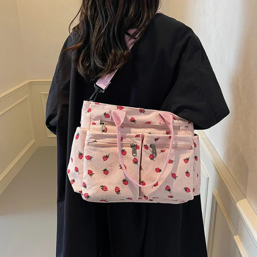 Emma | Chic Strawberry Print Bag