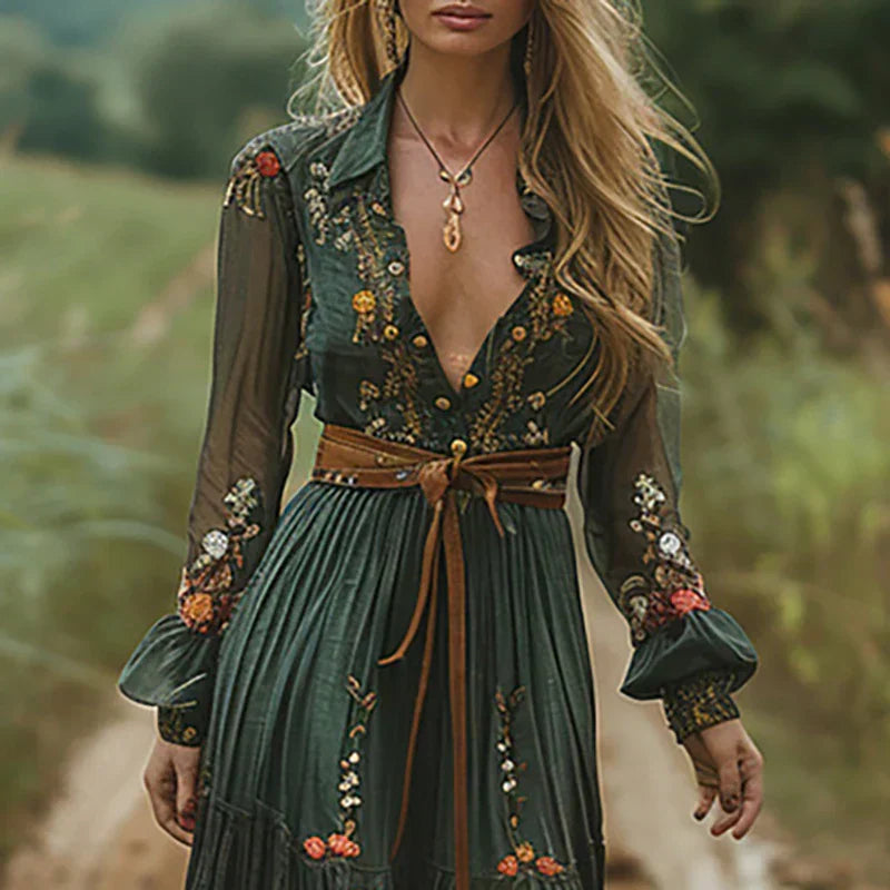 Sierra | Elegant Boho Maxi Dress
