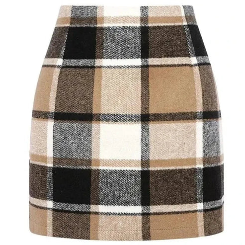 Zoë – Elegante Geruite Minirok