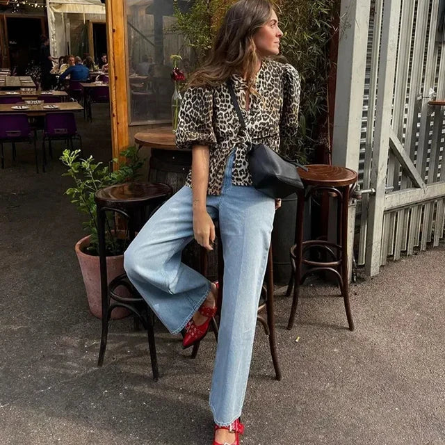 Maisie | Leopard Puff Sleeve Blouse