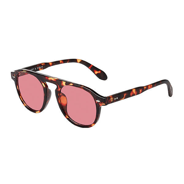 Milano Brown Turtle Red Lens Solbrille - CLASSIC | MEN