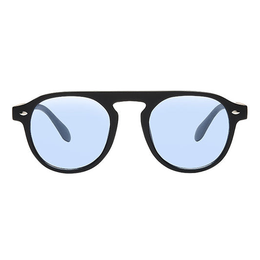 Milano Matte Black Blue Lens Solbrille - CLASSIC | MEN