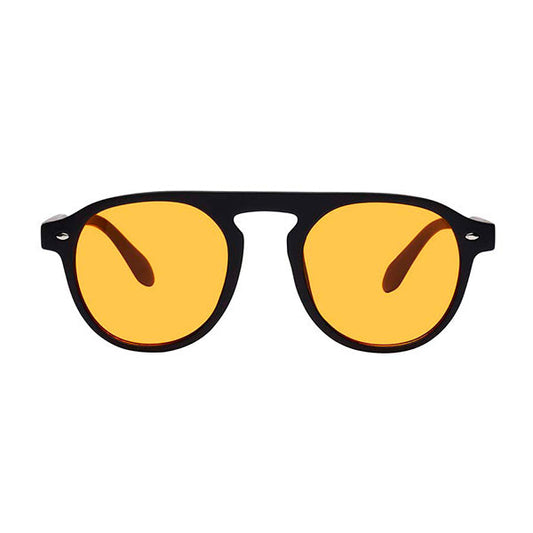 Milano Matt Black Orange Lens Solbrille - CLASSIC | MEN