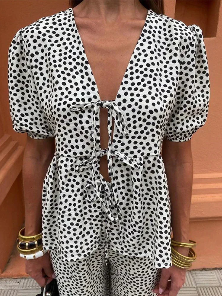 Lucy | Printed Top & Pants Set