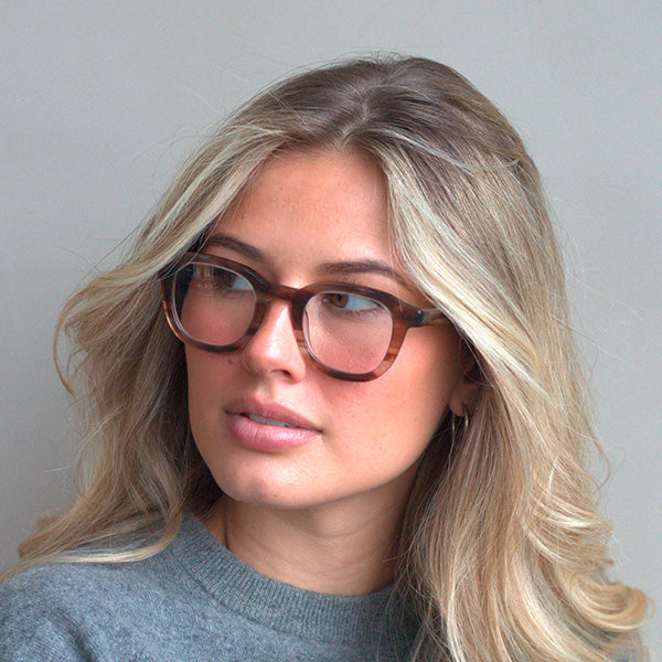 Montebello Brown Stripe Læsebrille - PREMIUM