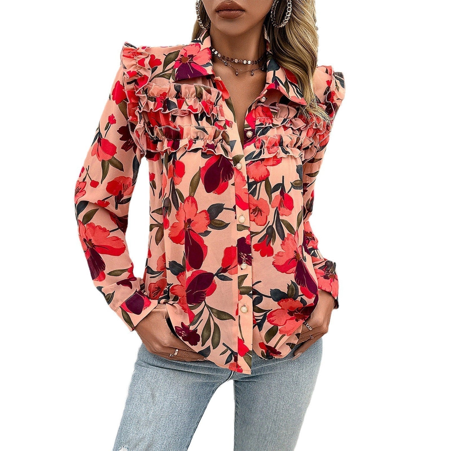 Charlotte | Stylish Ruffle Detail Blouse