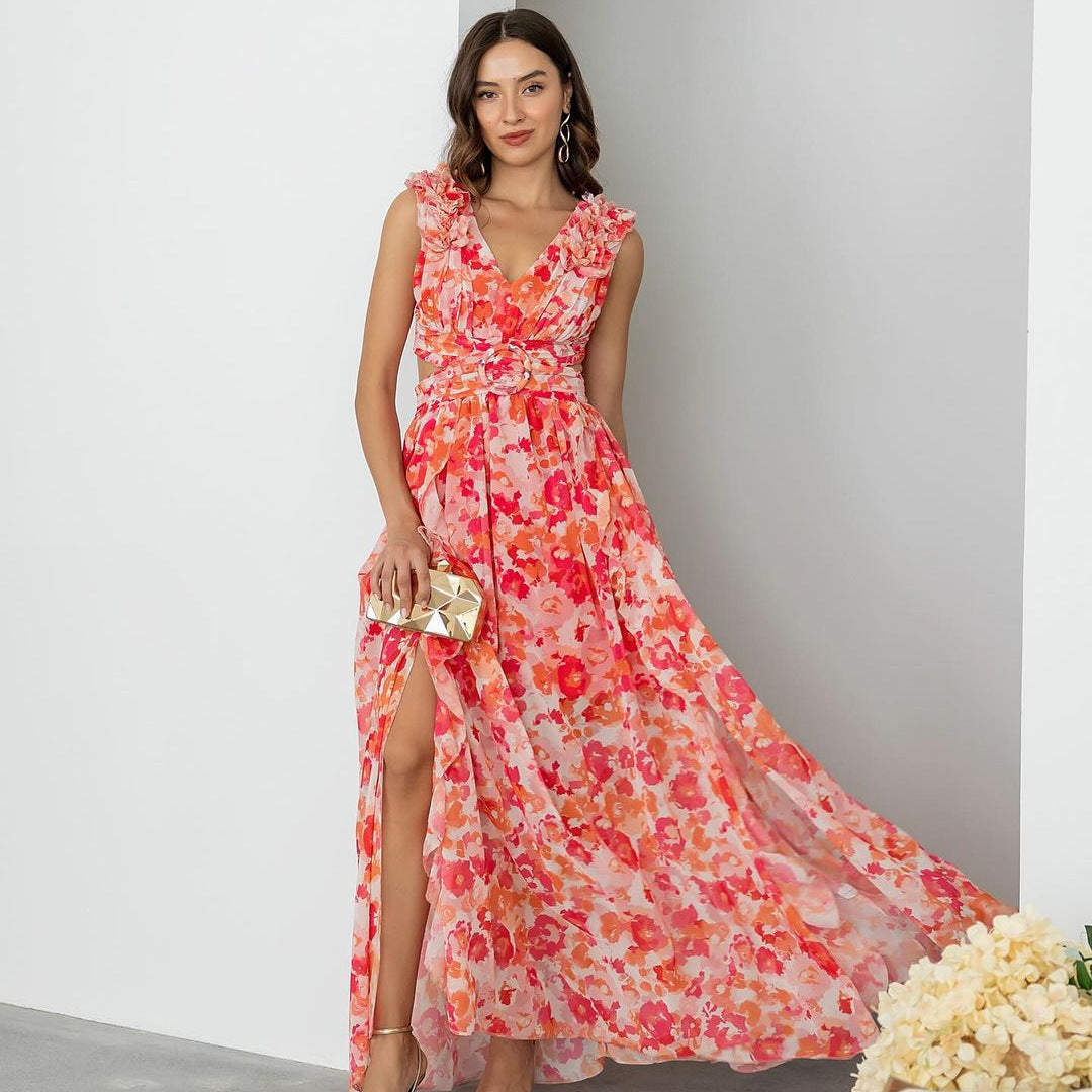 Isadora –Bloemenjurk met V-Hals