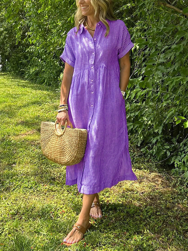 Amalia- Zomerjurk met strepen