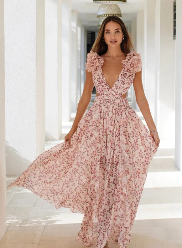 Isadora –Bloemenjurk met V-Hals