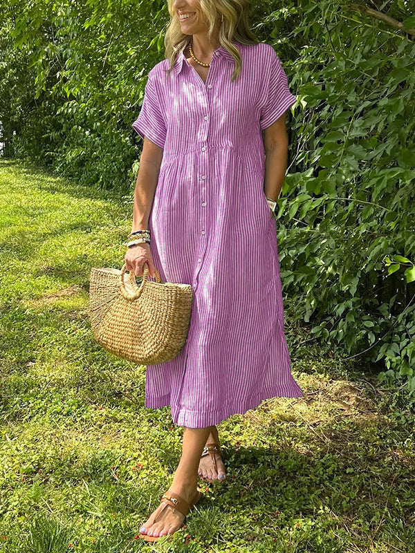 Amalia- Zomerjurk met strepen