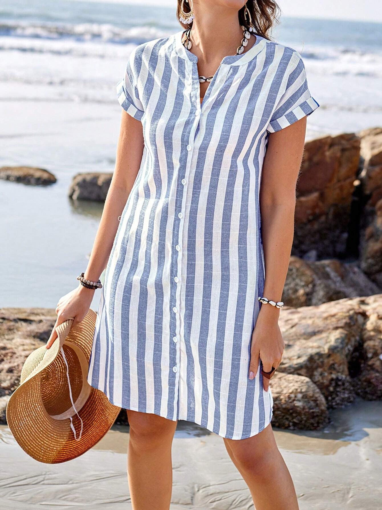 Faye – Gestreepte blousejurk