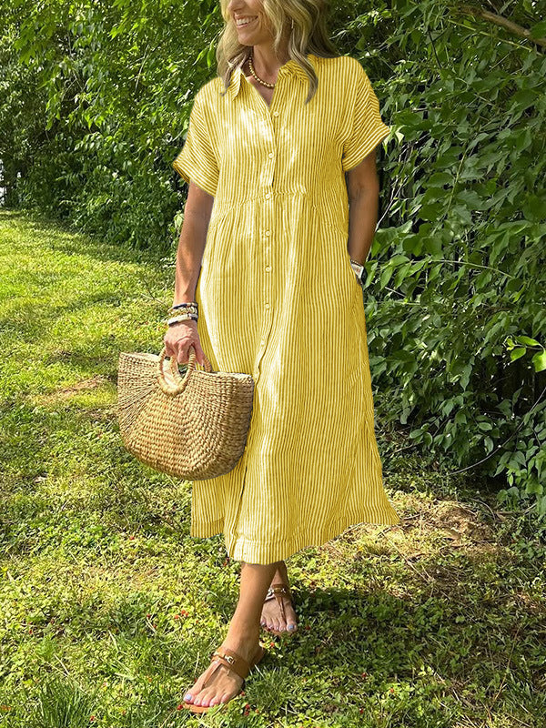 Amalia- Zomerjurk met strepen