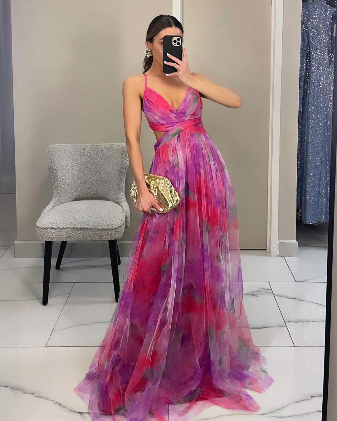 Alina – Mouwloze maxi jurk