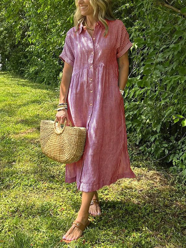 Amalia- Zomerjurk met strepen