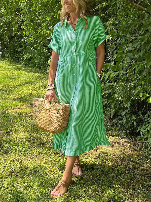 Amalia- Zomerjurk met strepen