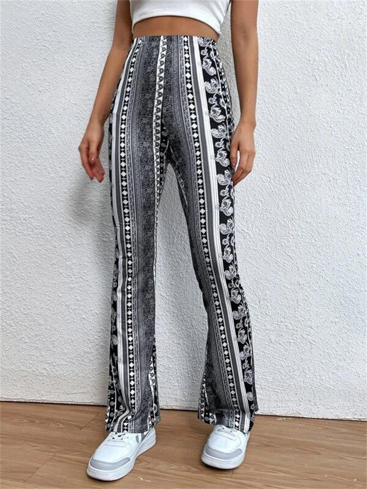 Noa – flared print broek