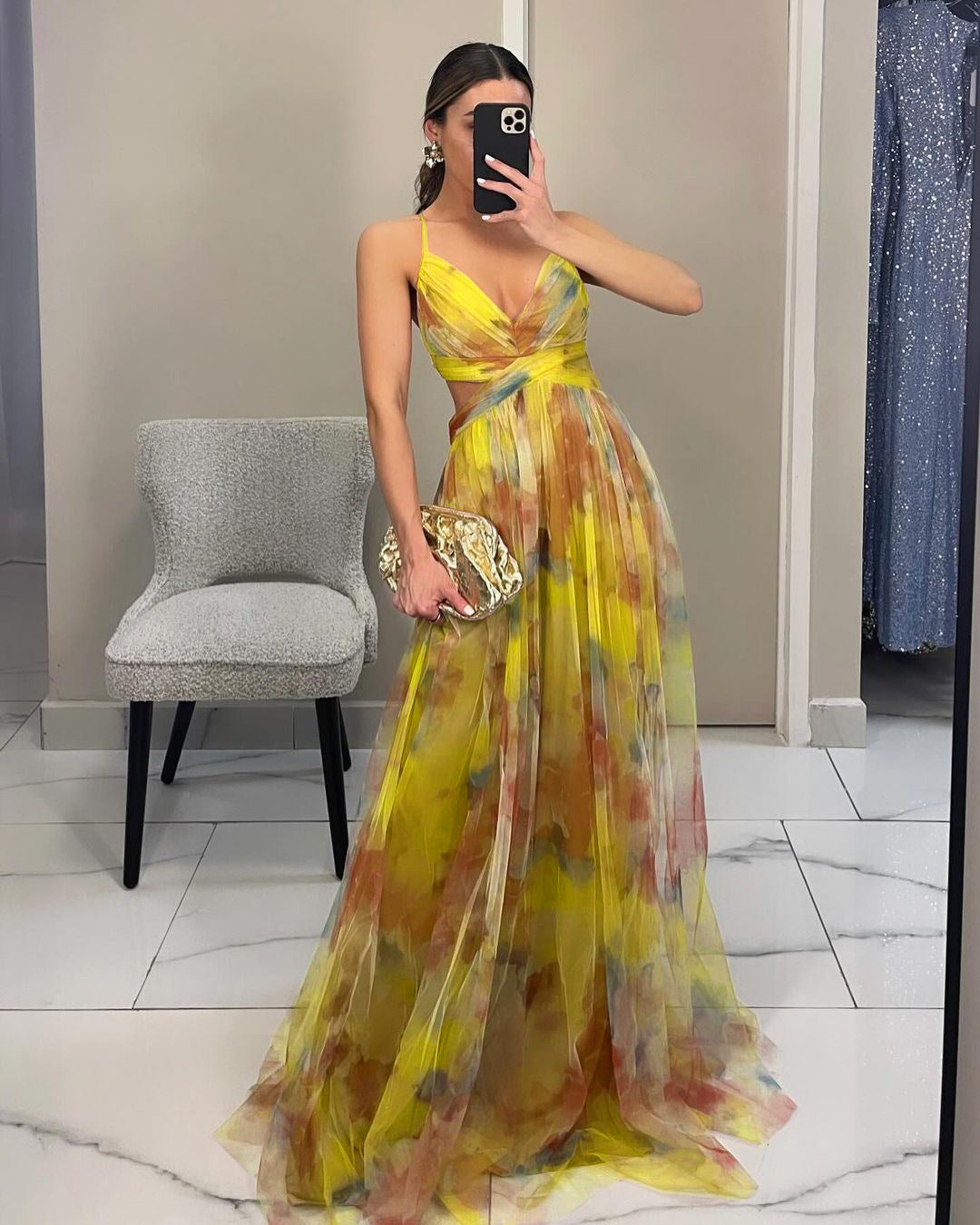 Alina – Mouwloze maxi jurk