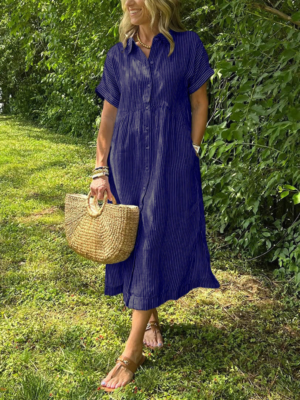 Amalia- Zomerjurk met strepen