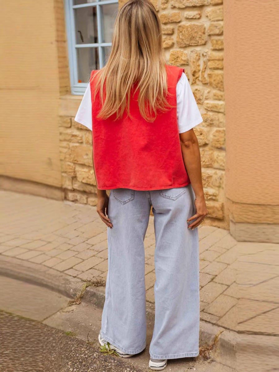 Amélie – Red summer cardigan