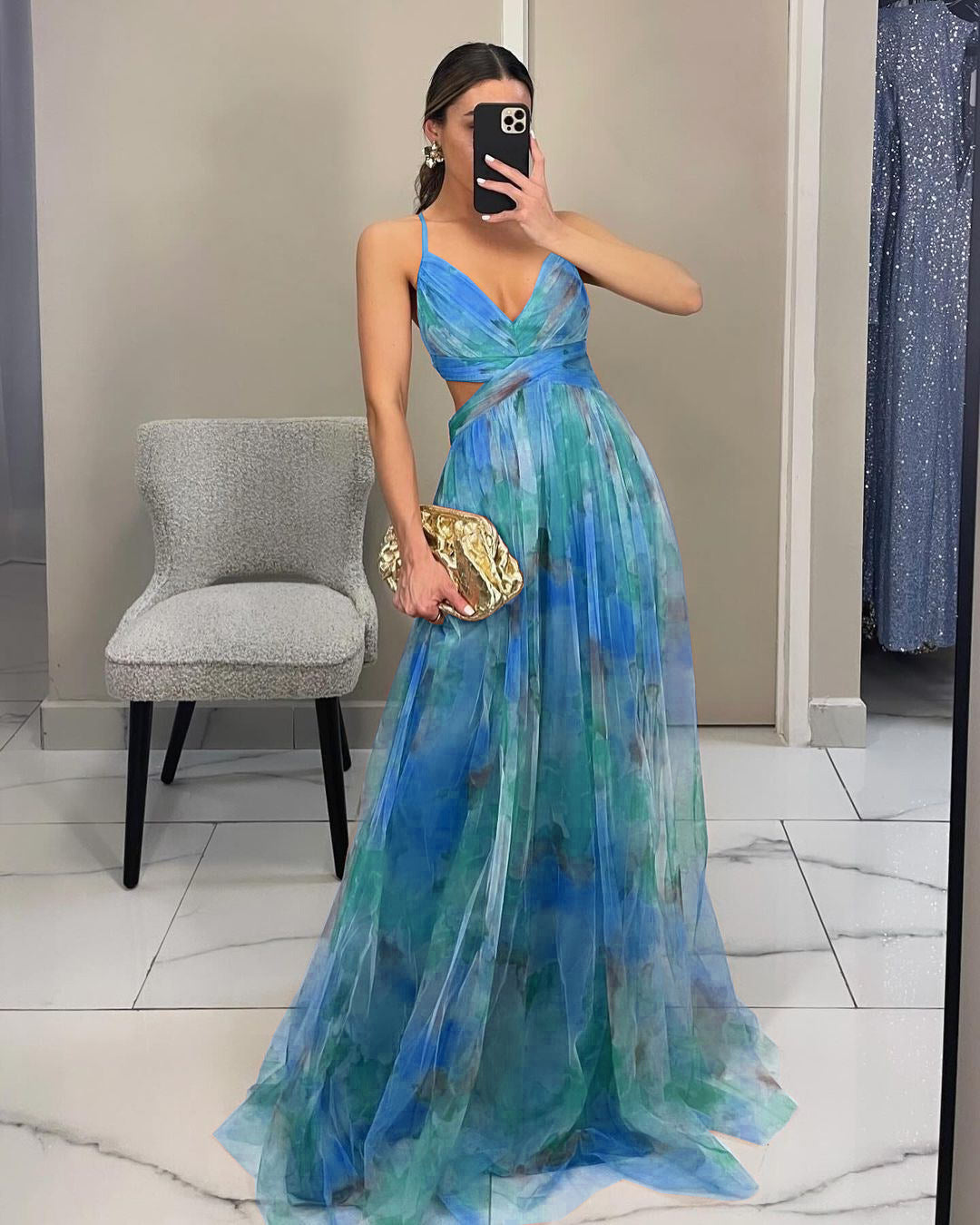 Alina – Mouwloze maxi jurk
