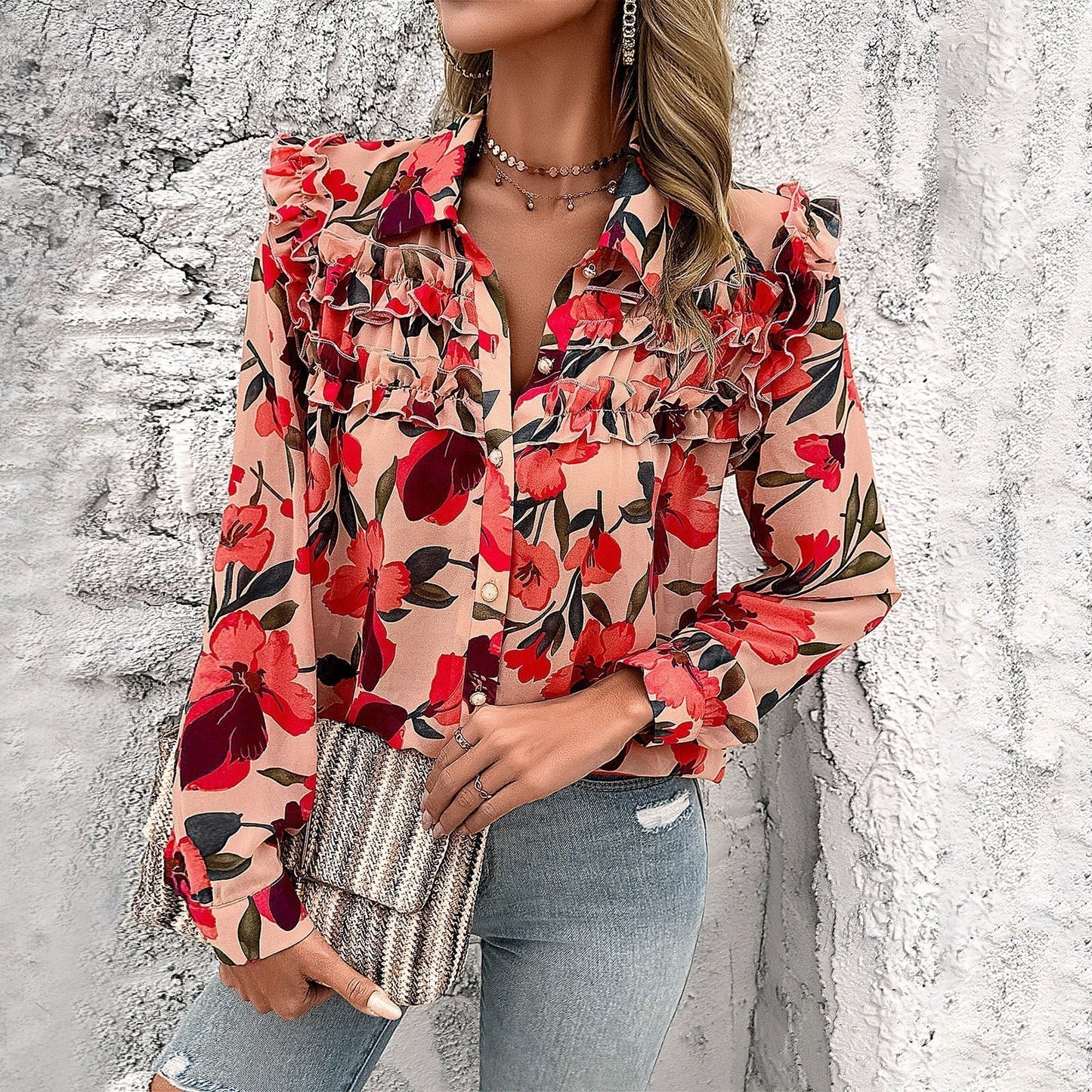 Charlotte | Stylish Ruffle Detail Blouse