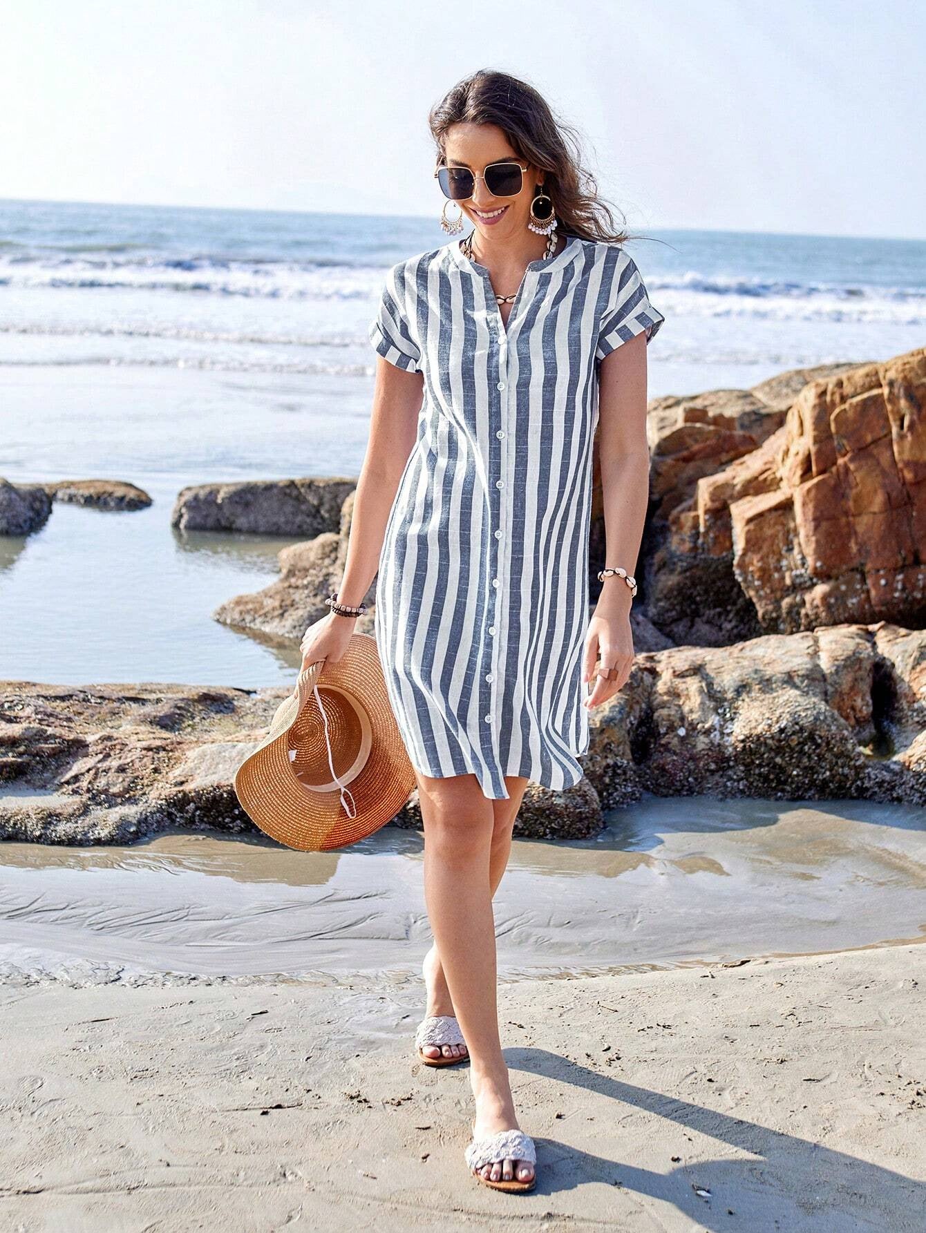 Faye – Gestreepte blousejurk