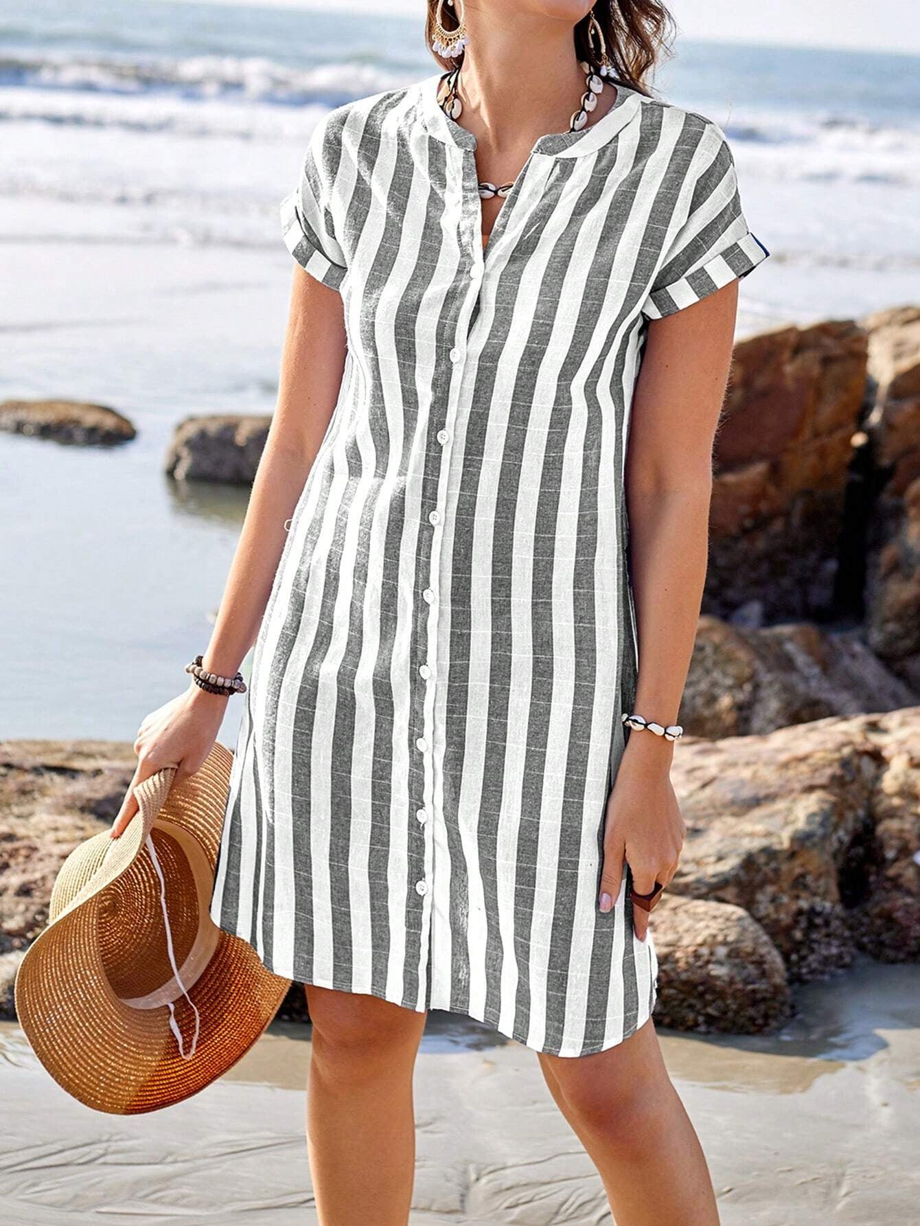 Faye – Gestreepte blousejurk