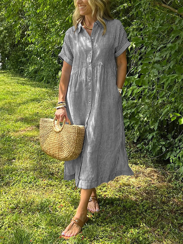 Amalia- Zomerjurk met strepen