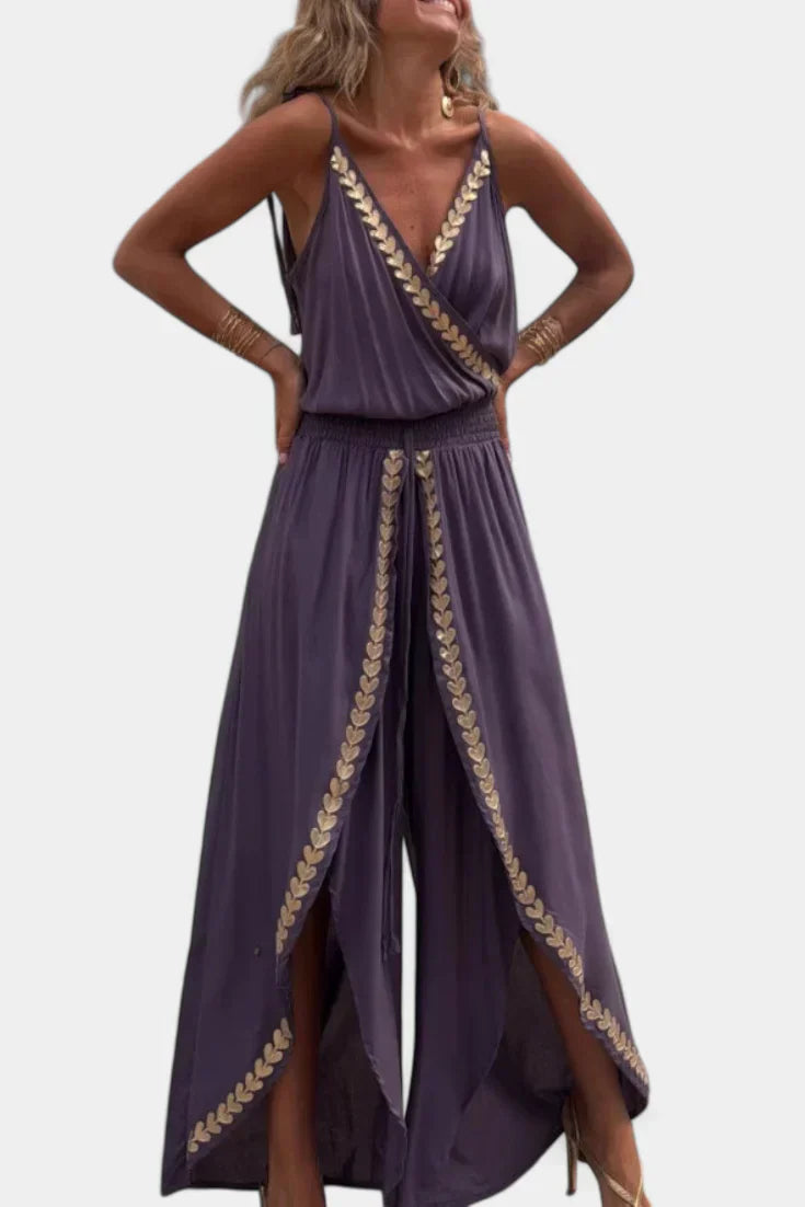 Ophélie | Dress with Golden Details and Open Legs