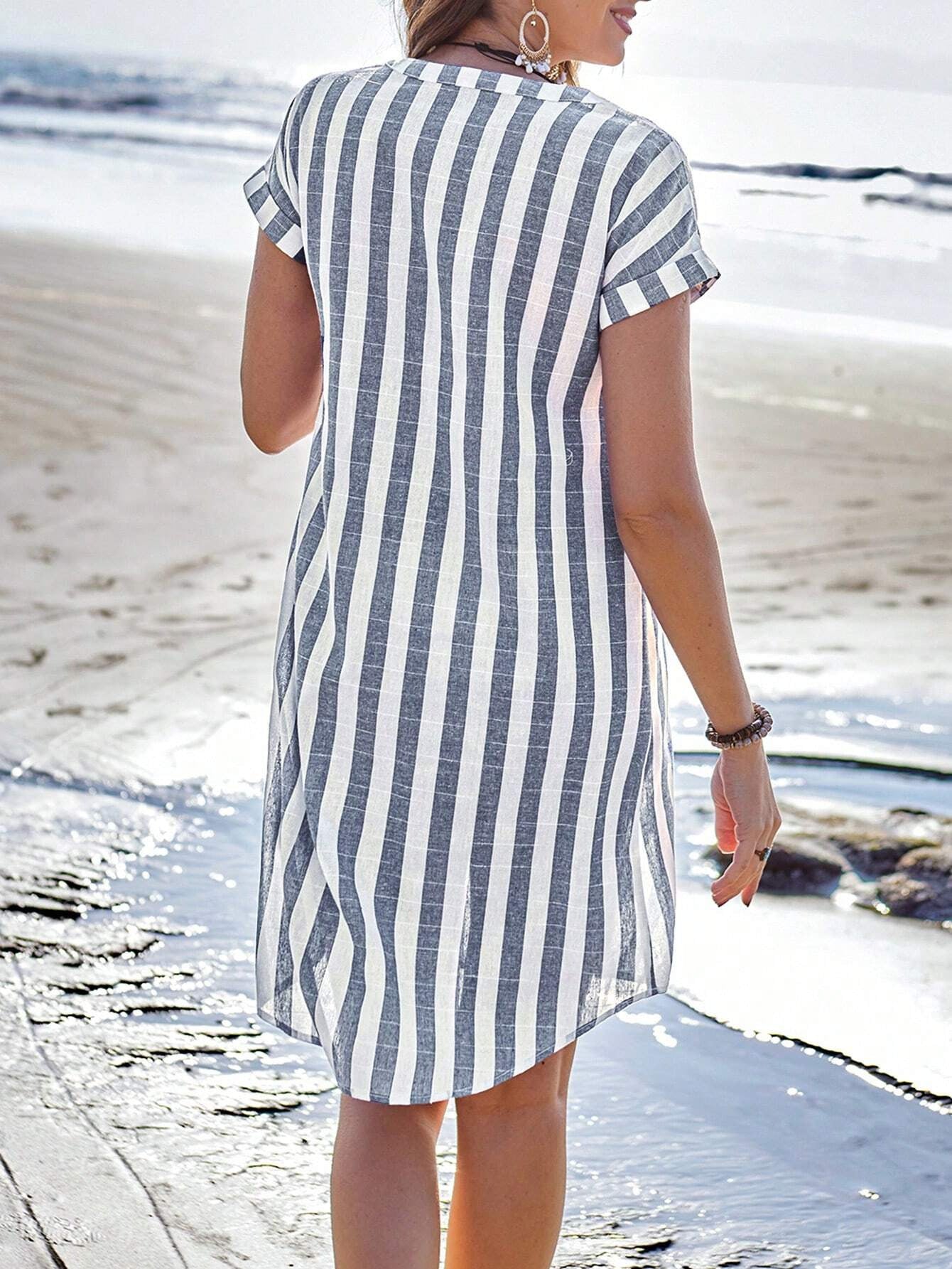 Faye – Gestreepte blousejurk