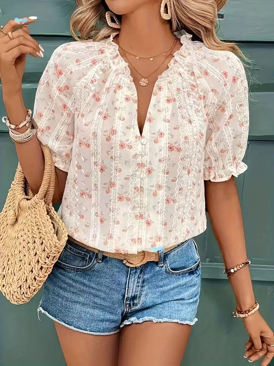 Livia – Roze Chiffon Blouse