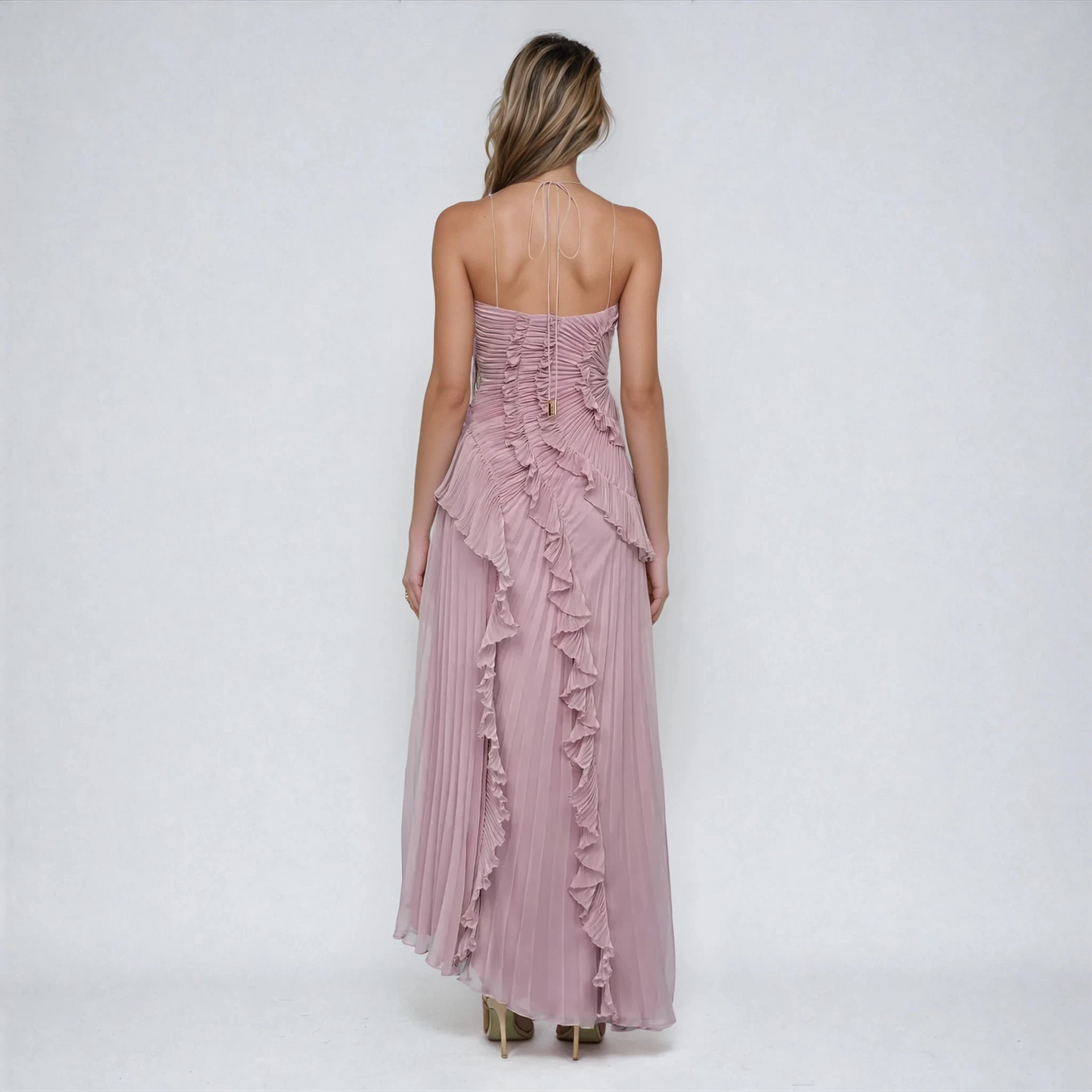 Caroline | Stylish Pleated Midi Dress